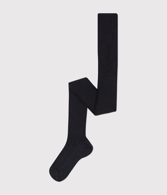 Children's wool tights SMOKING blue
