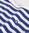 Children's short-sleeved stripy cotton T-shirt blue/white