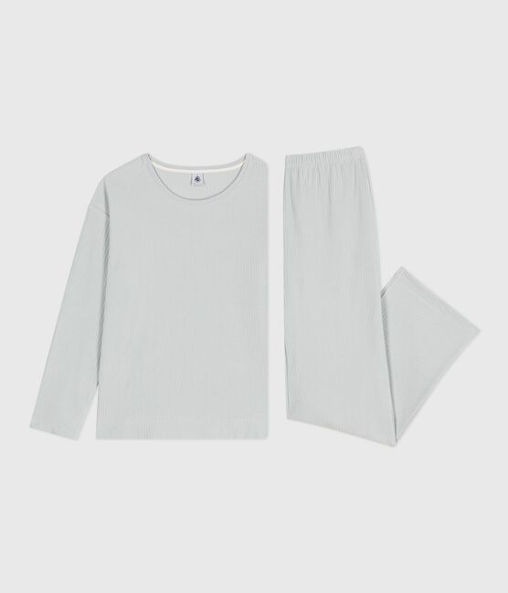 Women's straight-leg plain velour pyjamas CO2
