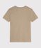 Women's short-sleeved plain cotton T-shirt beige