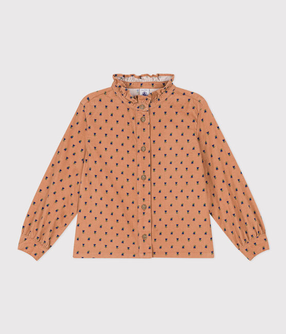 Girls' soft floral velvet blouse SIENNA /MULTICO
