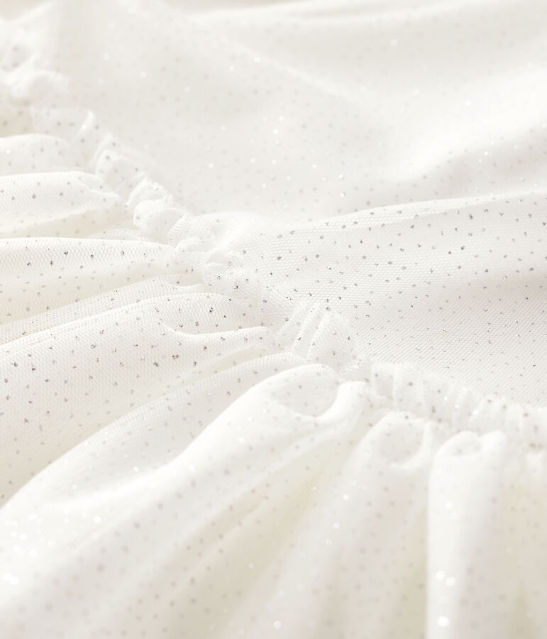 Girls' Tulle Formal Dress MARSHMALLOW white/ARGENT grey