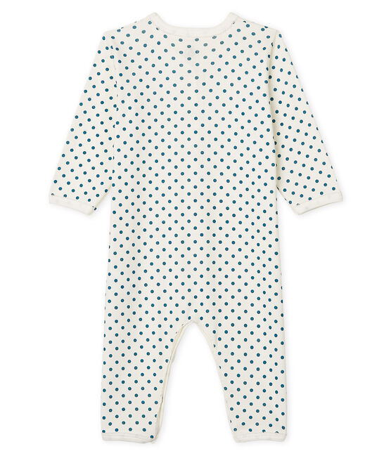 Baby Girls' Footless Sleepsuit MARSHMALLOW white/CONTES blue
