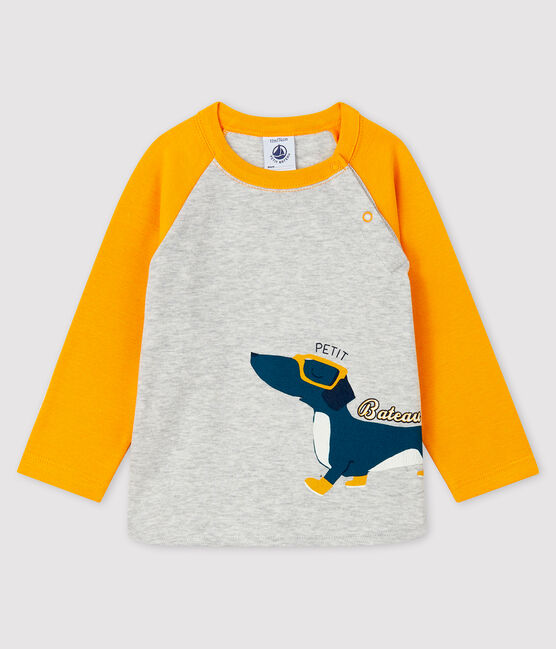 Baby boy's t-shirt BELUGA grey/BOUDOR yellow