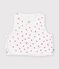Babies' sleeveless cotton gauze cardigan printed with little hearts white/multicolor