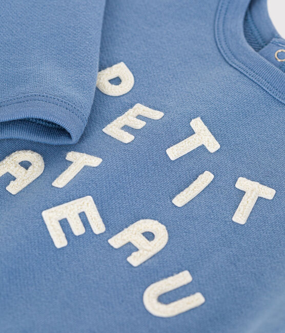 Babies' fleece sweatshirt BEACH blue
