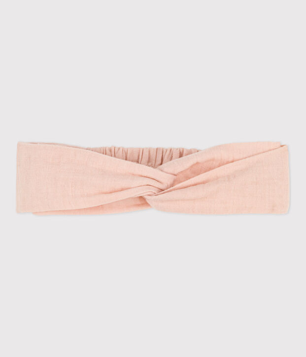 Babies' Pink Cotton Gauze Headband pink