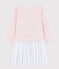 Girl's Long-sleeved Dress pink/grey