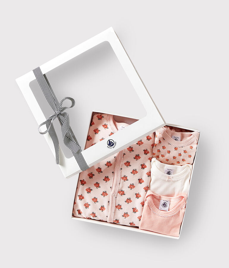 Babies' Pyjamas and 3-Pack of Floral Bodysuits multicolor