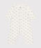 Babies' footless cotton bodyjama MARSHMALLOW white/HERBIER