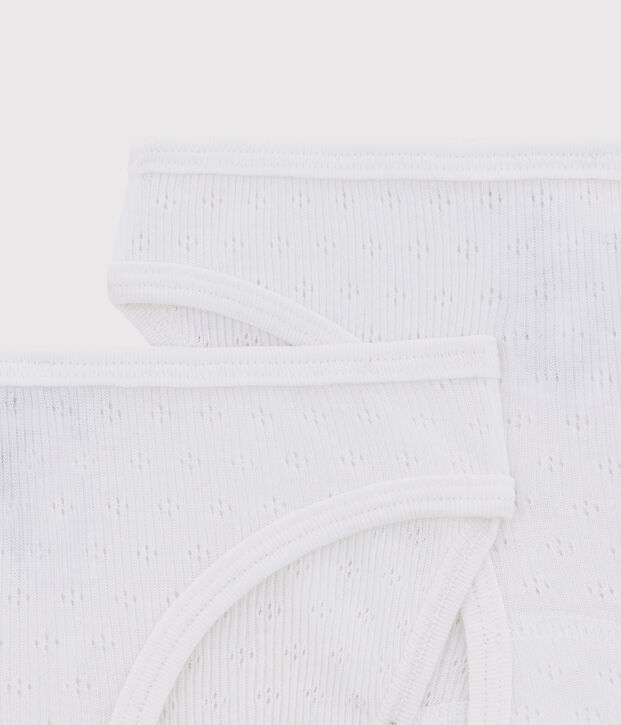 Girls' Openwork Organic Cotton Briefs - 2-Pack multicolor