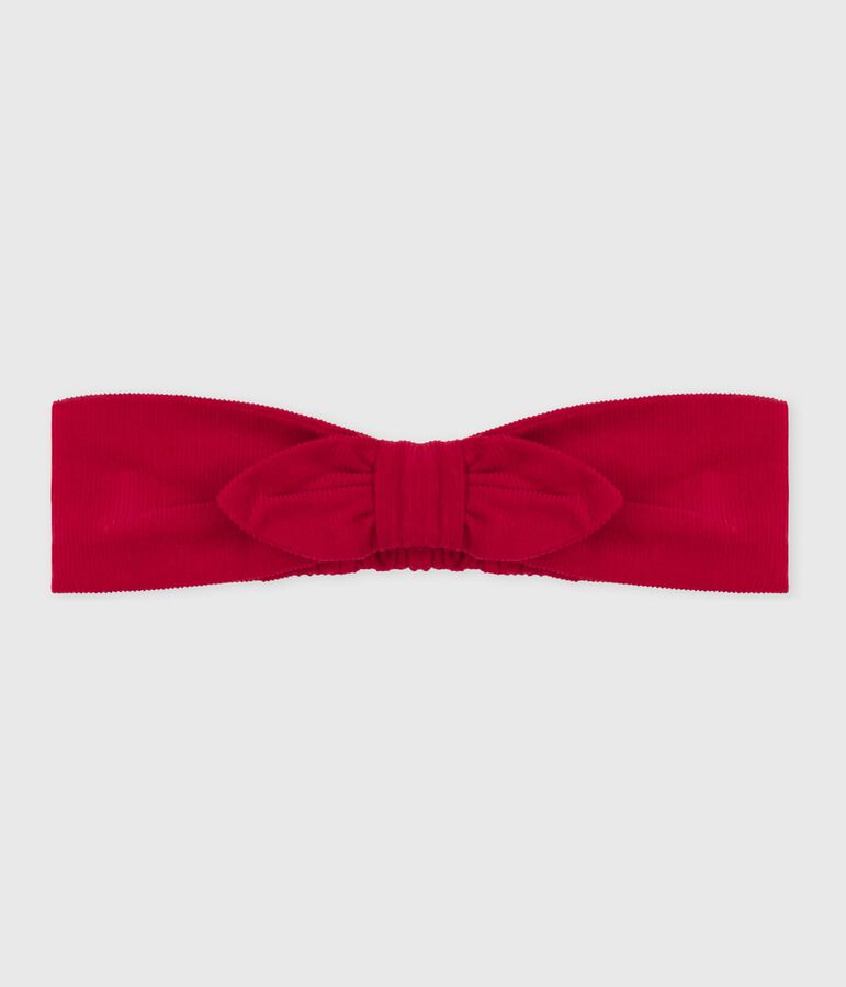 Babies' corduroy hairband red