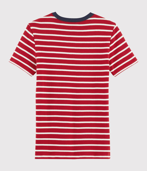 Women's iconic round neck T-shirt TERKUIT red/MARSHMALLOW white