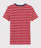 Women's iconic round neck T-shirt TERKUIT red/MARSHMALLOW white