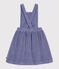 Children's plain corduroy dungaree dress purple