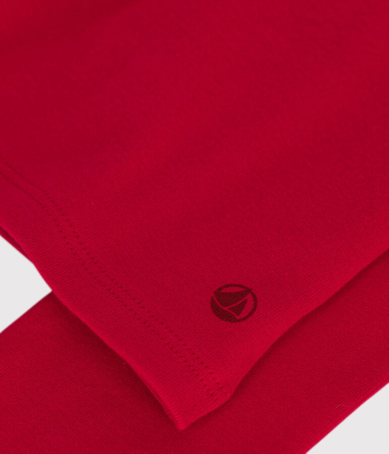 Women's plain rib knit long-sleeved Iconic T-shirt CORRIDA red