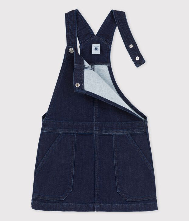 Girls' Denim Dungaree Dress blue