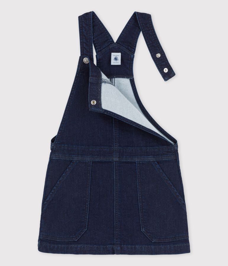 Girls' Denim Dungaree Dress blue