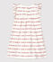 Babies' Organic Cotton Jacquard Dress With Bodysuit MARSHMALLOW white/TERKUIT red