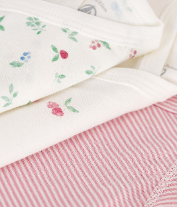 Babies' short-sleeved printed cotton wrapover bodysuits - 3-Pack multicolor