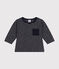 Babies' long-sleeved fine jersey T-shirt SMOKING /MONTELIMAR