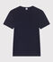 Women's Iconic Organic Cotton T-Shirt With Decorative Stitching SMOKING blue