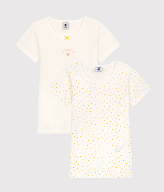 Girls' Heart Print Short-Sleeved Cotton T-Shirts - 2-Pack variante 1
