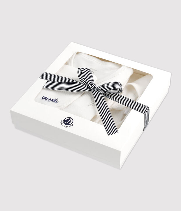 Babies' White Organic Cotton Newborn Gift Set multicolor