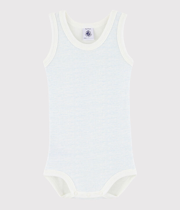 Baby Boys' Sleeveless Bodysuit white/blue