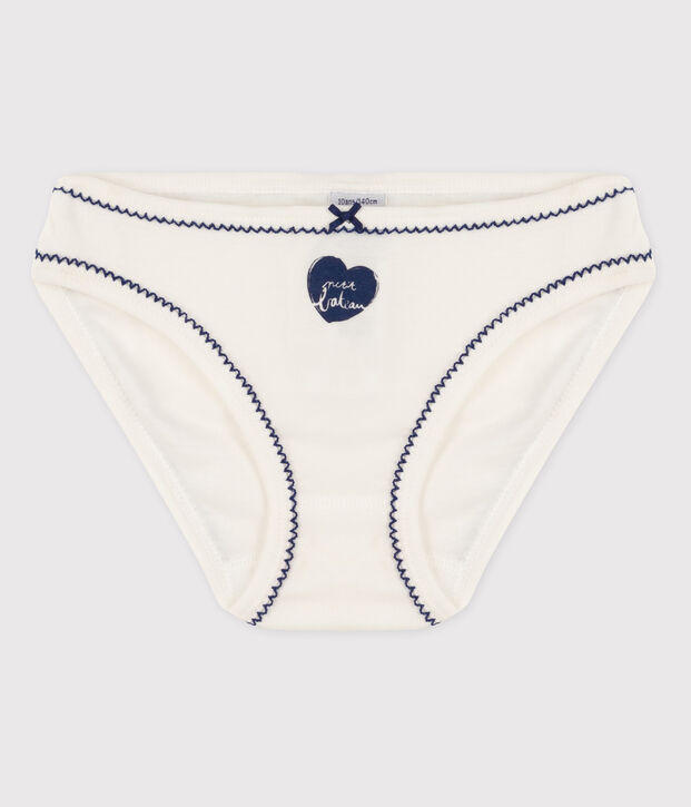 Girls' Cotton Briefs white