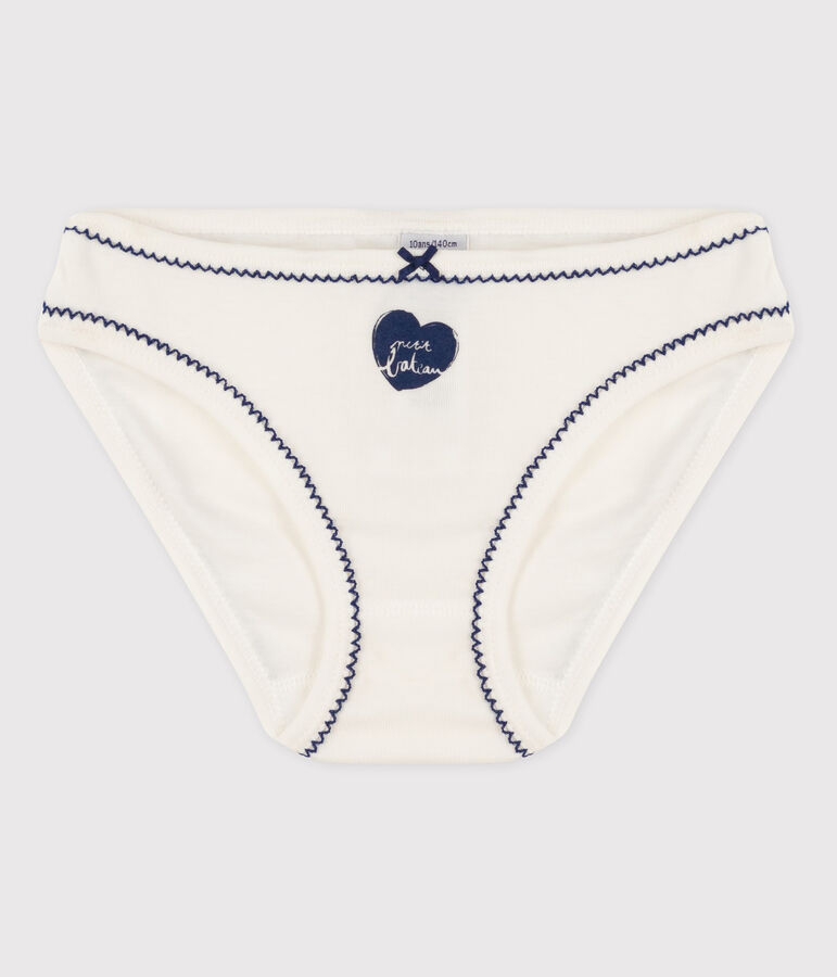 Girls' Cotton Briefs white