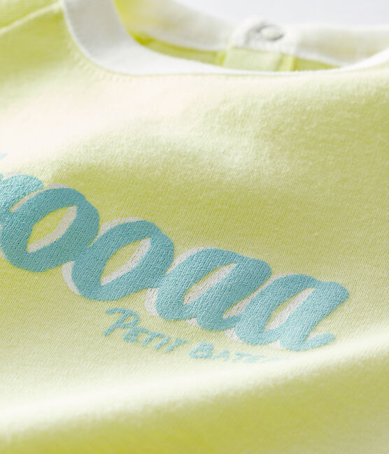 Short-sleeved T-shirt for baby boys SUNNY yellow