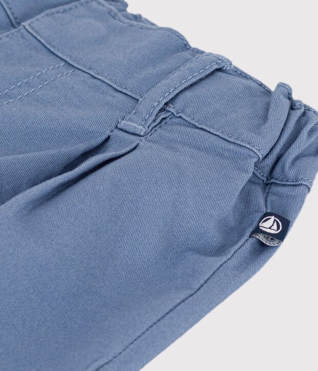 Babies' plain twill trousers blue