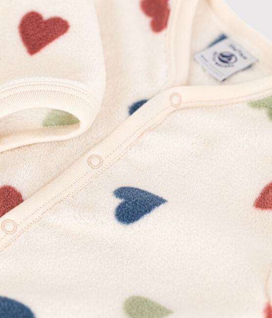 Babies' fleece onesie AVALANCHE white/MULTICO