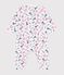 Babies' Paris-print footless cotton pyjama suit MARSHMALLOW white/MULTICO white