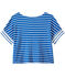 Women's striped oversized tee PERSE blue/MARSHMALLOW white