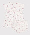 Babies' short-sleeved cotton dress and bloomers printed with hearts AVALANCHE white/MULTICO