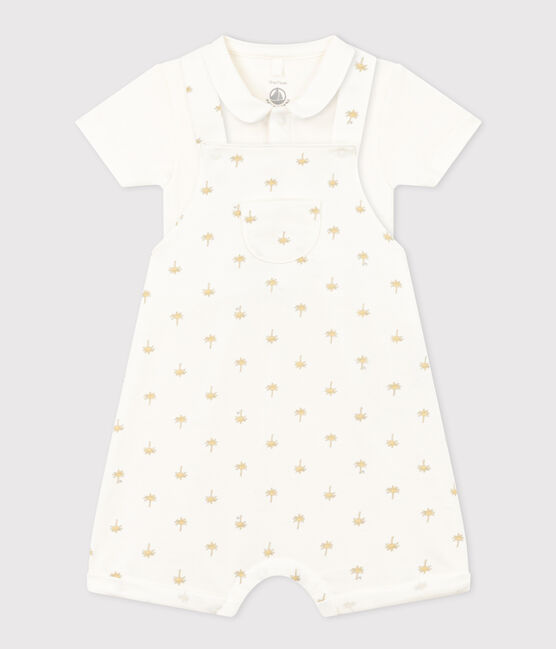 Ensemble salopette et body en coton bébé MARSHMALLOW white/MULTICO white
