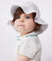 Baby girls' plain floppy hat ECUME white