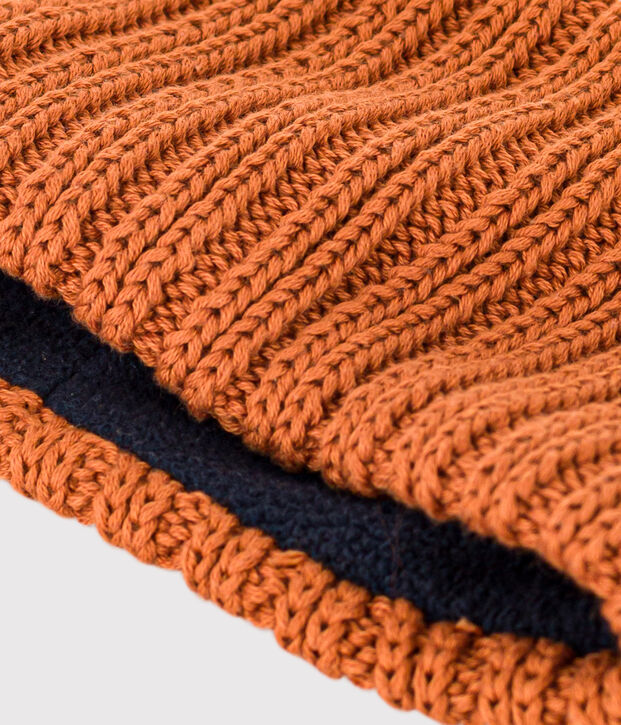 Babies' Unisex Fleece-Lined Knitted Snood brown