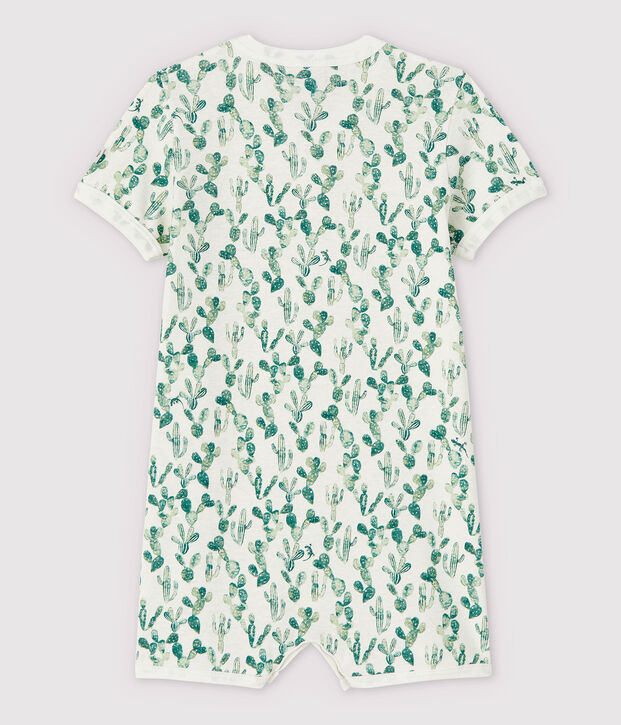 Babies' Cactus Cotton and Linen Blend Playsuit white/multicolor