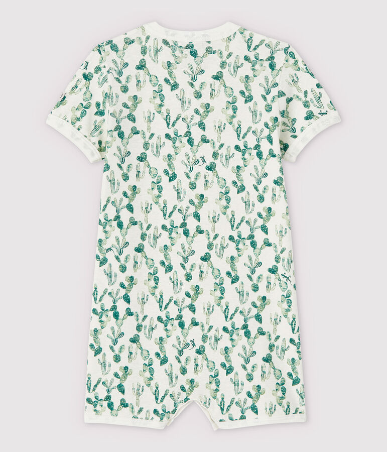 Babies' Cactus Cotton and Linen Blend Playsuit white/multicolor