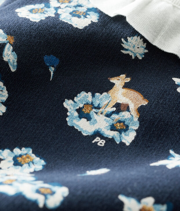 Baby Girls' Long-Sleeved Print Dress blue/multicolor