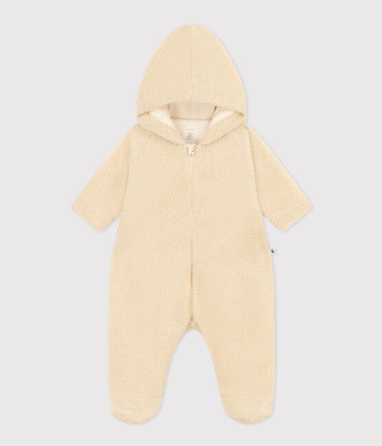 Babies' Hooded Sherpa Snowsuit AVALANCHE Ecru