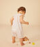 Babies' Floral Print Cotton Playsuit MARSHMALLOW /PANTY