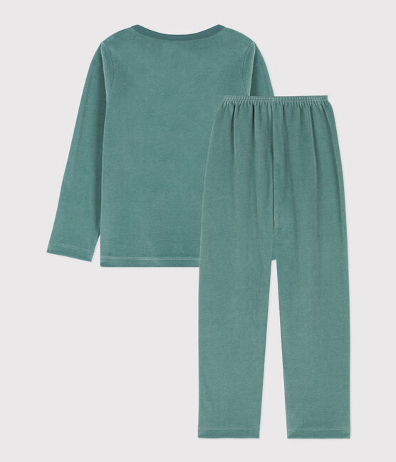 Children's Unisex Velour Pyjamas BRUT blue/MULTICO white