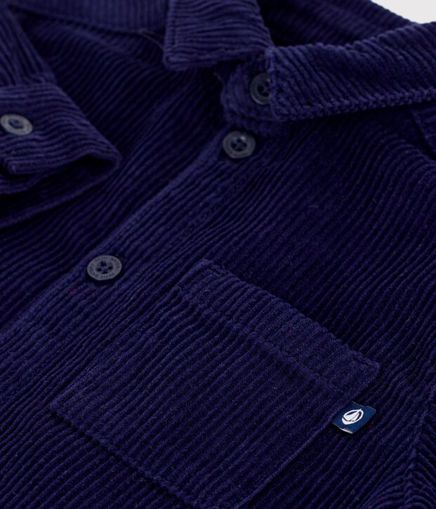 Babies' plain corduroy shirt SOIR