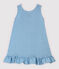 Babies' Organic Cotton Dress ALASKA blue/ECUME white