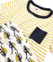 Boys' cropped ribbed pyjamas MARSHMALLOW white/MULTICO white