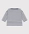 Baby's iconic Breton top MARSHMALLOW white/SMOKING blue